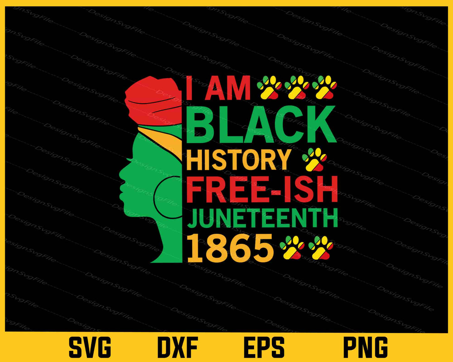 I’m Black History Free-ish Juneteenth Svg Cutting Printable File  - Premium Cutting Files in SVG, PNG & EPS Formats - Premium SVG Cutting Files for Crafts