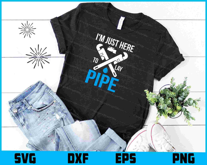 Collection of plumber-themed sayings and graphics with tools on a black background.