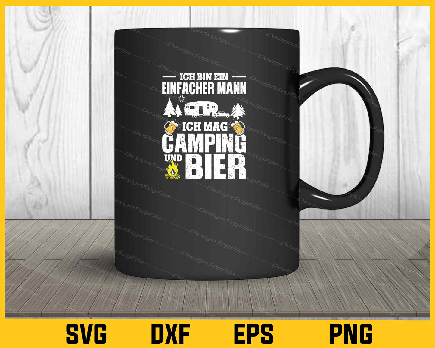 Ich Bin Ein Einfacher Mann Ich Mag Camping Und Bier Svg Cutting Printable File  - Premium Cutting Files in SVG, PNG & EPS Formats - Premium SVG Cutting Files for Crafts