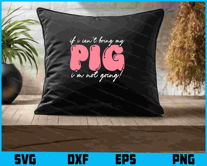 Collection of pig-themed designs with text and graphics on a black background.