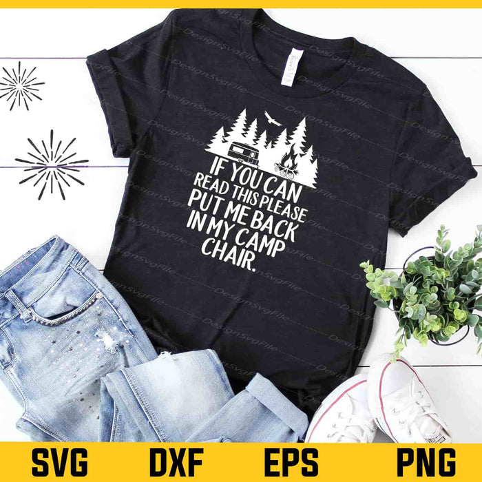 If You Can Read This Please Put Me Back Camping Svg Cutting Printable File  - Premium Cutting Files in SVG, PNG & EPS Formats - Premium SVG Cutting Files for Crafts
