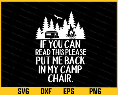 If You Can Read This Please Put Me Back Camping Svg Cutting Printable File  - Premium Cutting Files in SVG, PNG & EPS Formats - Premium SVG Cutting Files for Crafts