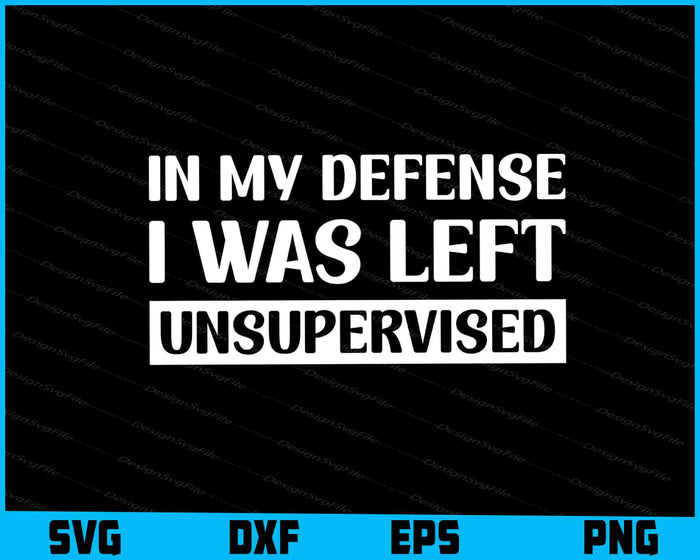 In My Defense I Was Left Unsupervised SVG