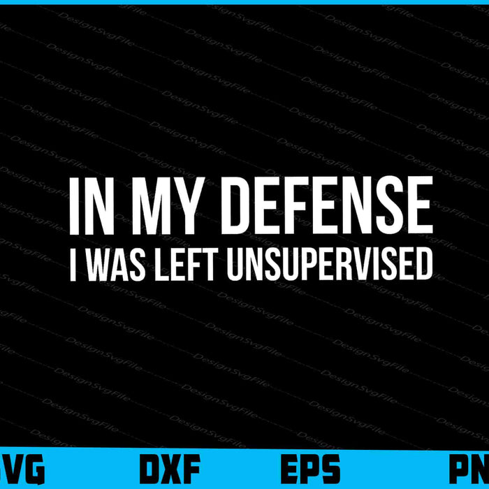 In My Defense I Was Left Unsupervised SVG