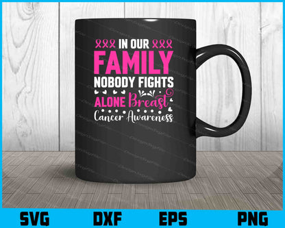 In Our Family Nobody Fights Alone Breast Cancer