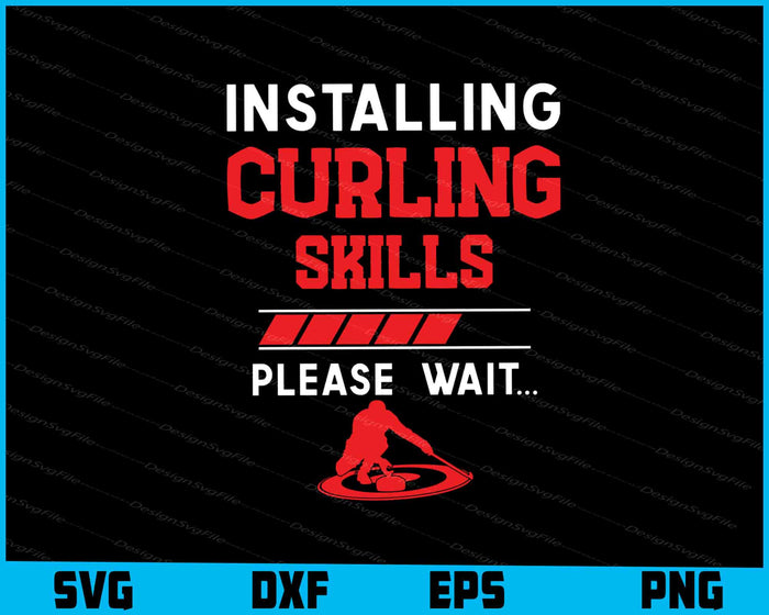 Installing Curling Skills Please Wait SVG