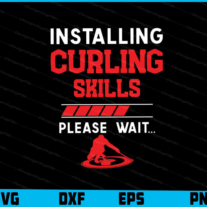 Installing Curling Skills Please Wait SVG