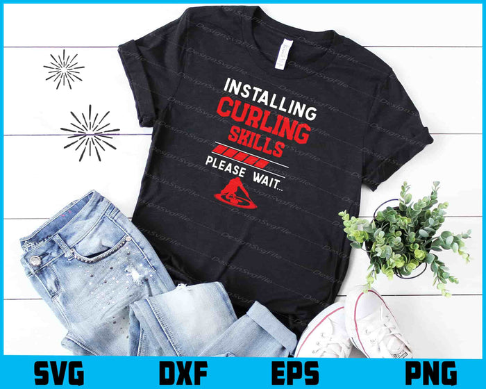 Installing Curling Skills Please Wait SVG