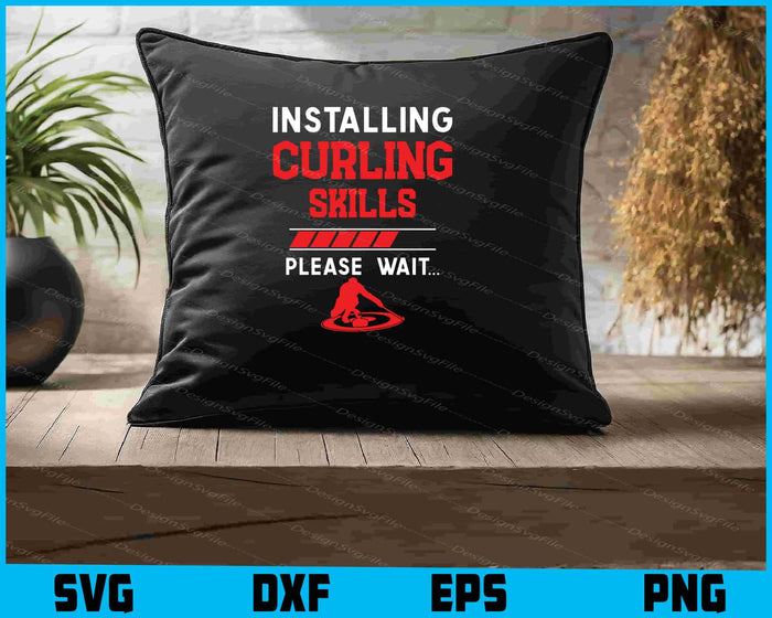 Installing Curling Skills Please Wait SVG
