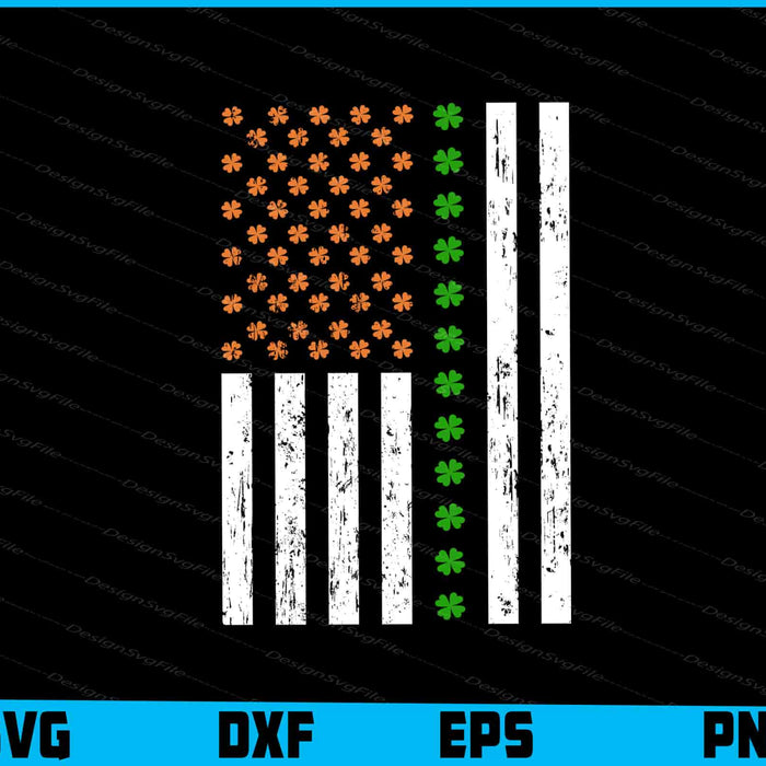 Irish American Flag SVG, US America Shirt