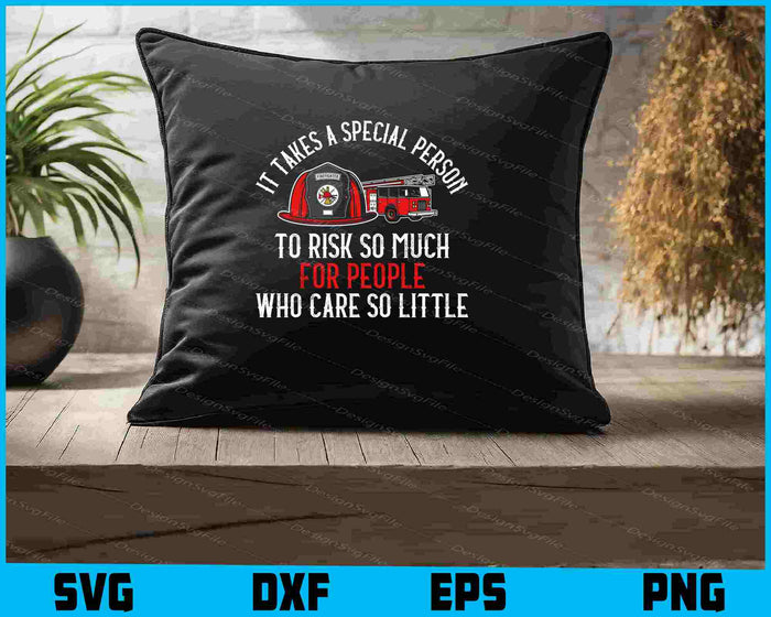 Collection of firefighter-themed t-shirt designs with text and graphics on a black background.