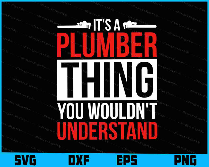 Collection of plumber-themed designs with text and tools on a black background.