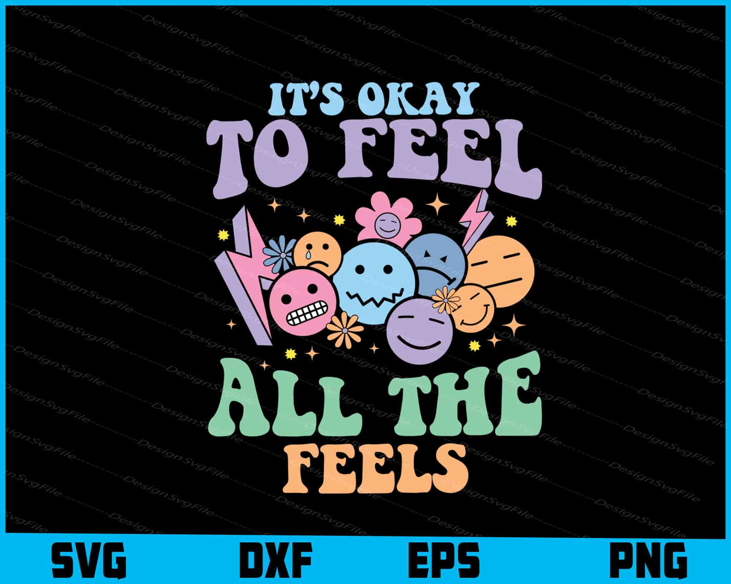 It’s Okay To Feel All The Feels Halloween SVG PNG Digital Printable File  - Premium Cutting Files in SVG, PNG & EPS Formats - Premium SVG Cutting Files for Crafts