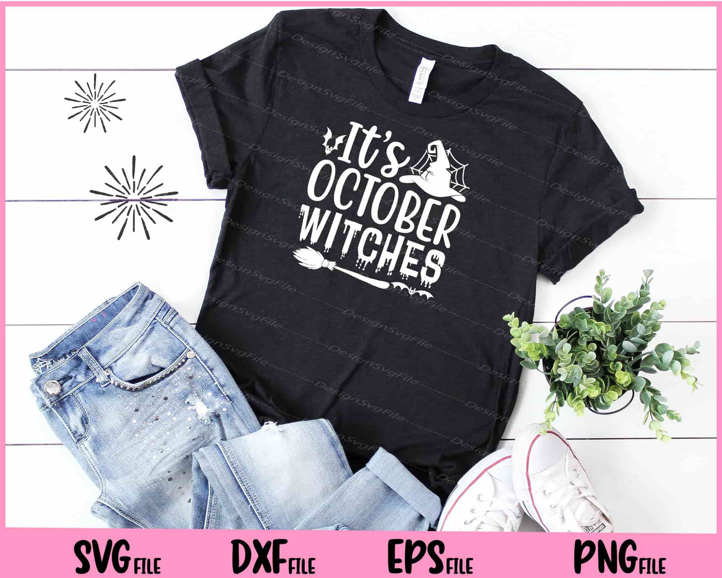 It’s october witches Halloween Svg Cutting Printable Files  - Premium Cutting Files in SVG, PNG & EPS Formats - Premium SVG Cutting Files for Crafts