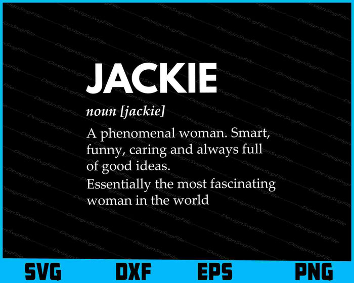 Jackie Name SVG