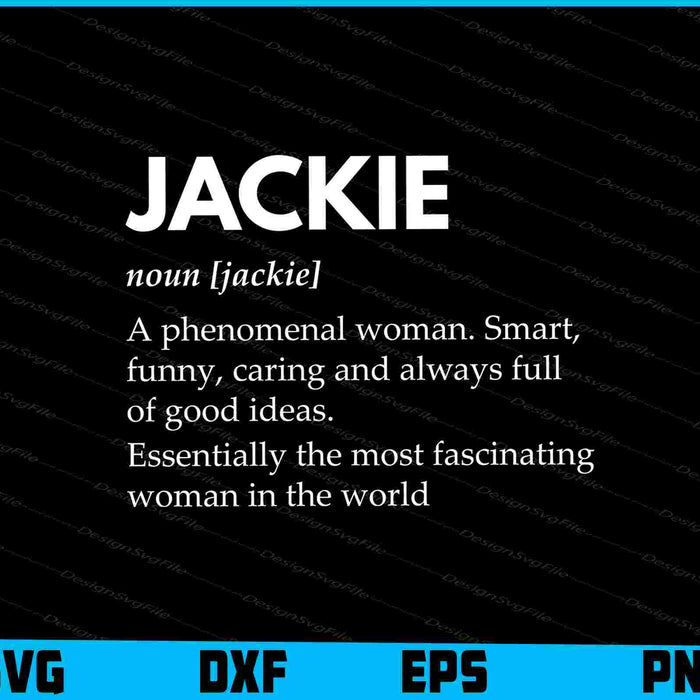 Jackie Name SVG