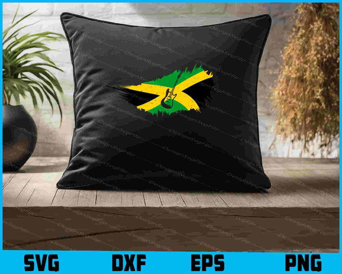 Jamaica Flag Jamaican Pride Reggae Music Vintage SVG