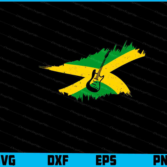 Jamaica Flag Jamaican Pride Reggae Music Vintage SVG
