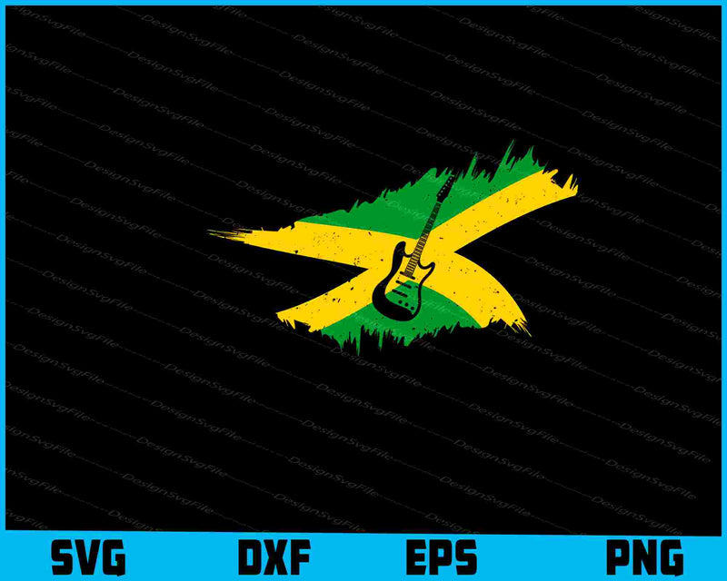 Jamaica Flag Jamaican Pride Reggae Music Vintage SVG