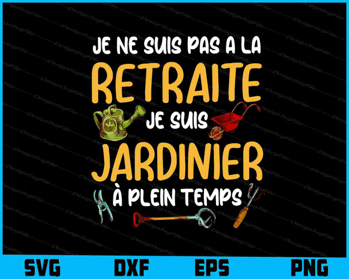 Jardinage Cadeau Hommes Jardinier Retraite SVG