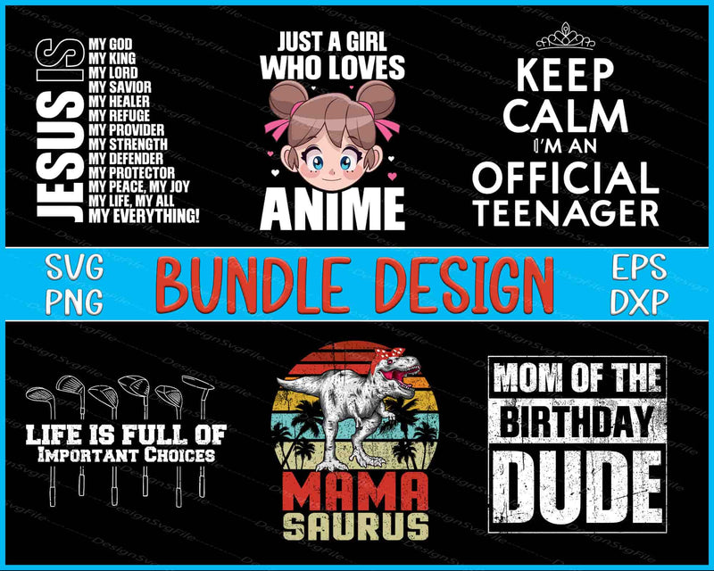 Jesus Bundle SVG, Mom Birthday PNG