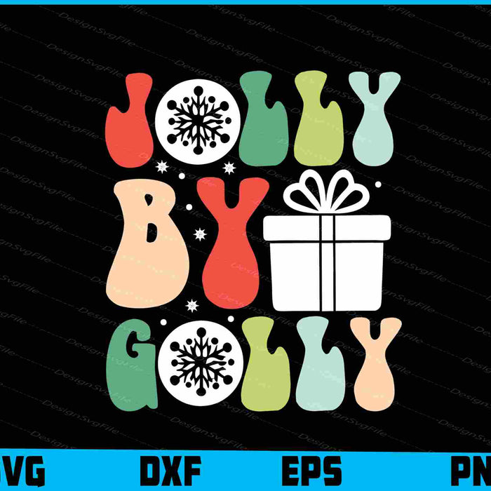 Jolly By Golly Christmas Vintage SVG