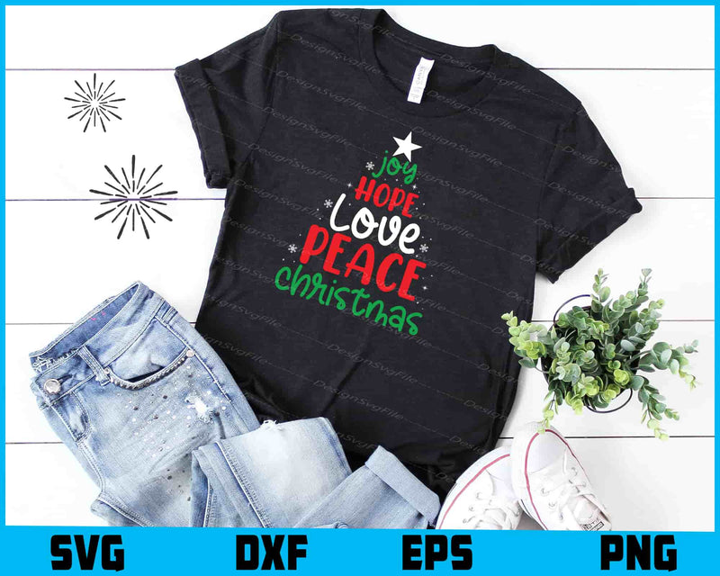 Joy Hope Love Peace Christmas Svg Png Design Cut Files  - Premium Cutting Files in SVG, PNG & EPS Formats - Premium SVG Cutting Files for Crafts