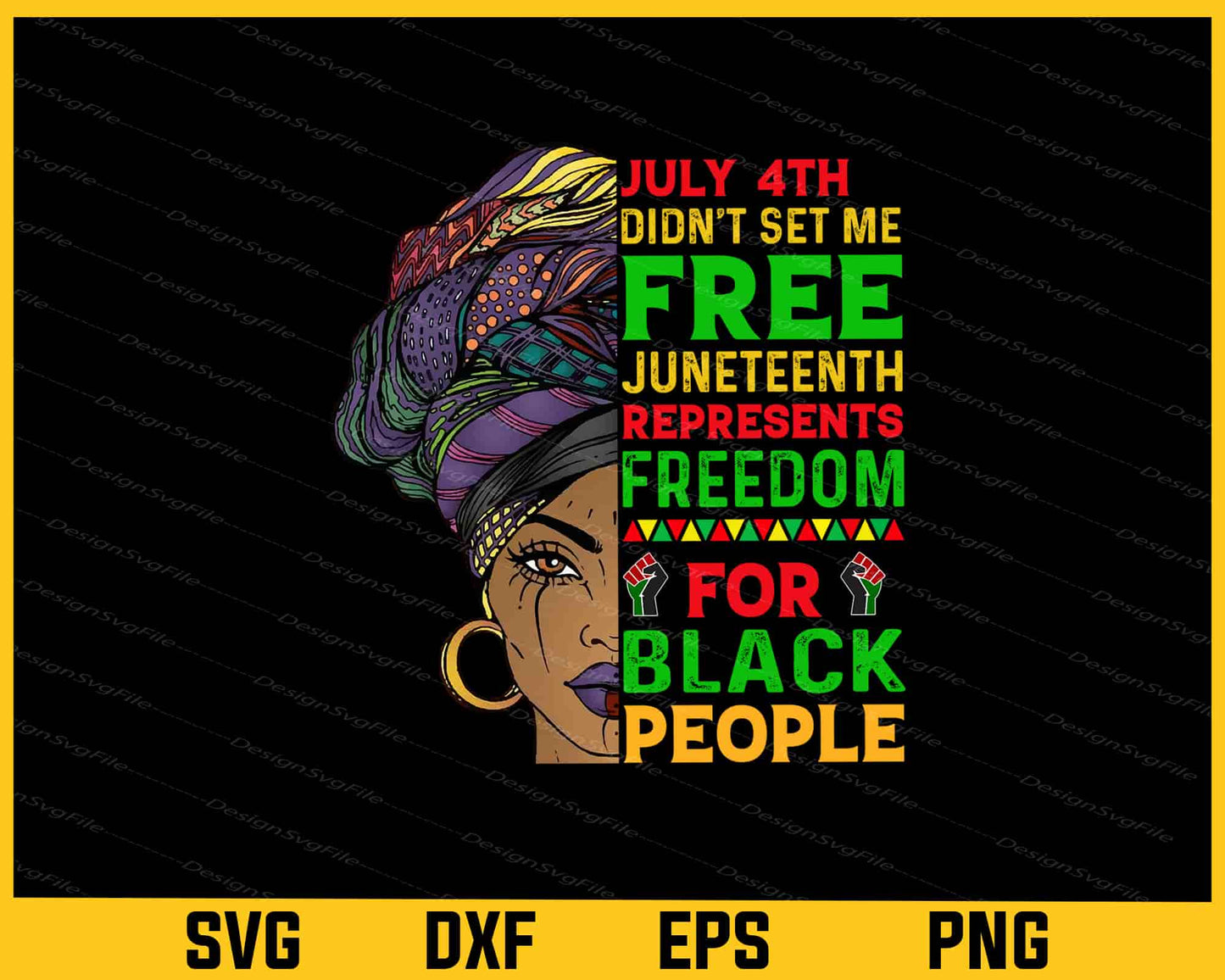 July 4th Didn’t Set Me Free Juneteenth Black Svg Cutting Printable File  - Premium Cutting Files in SVG, PNG & EPS Formats - Premium SVG Cutting Files for Crafts