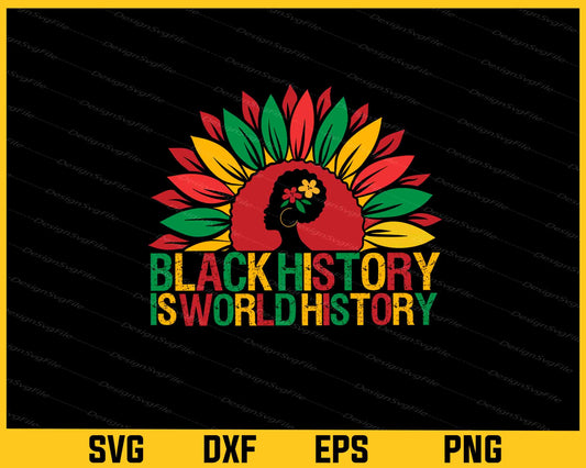 Juneteenth Black History Is World History Svg Cutting Printable File  - Premium Cutting Files in SVG, PNG & EPS Formats - Premium SVG Cutting Files for Crafts