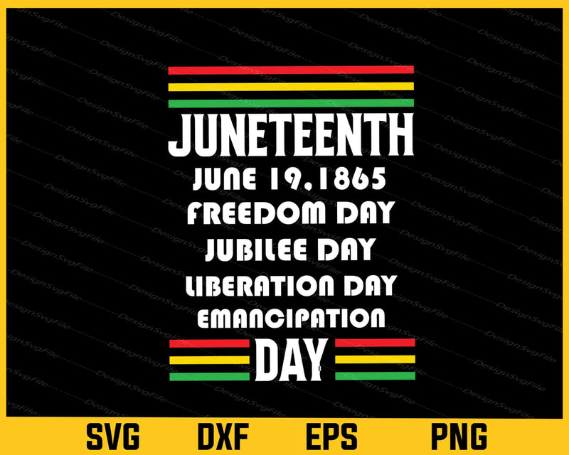 Juneteenth Freedom Day Jubilee Day Black Svg Cutting Printable File