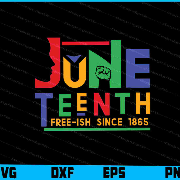 Juneteenth Freeish Since 1865 Melanin Ancestor Black History SVG