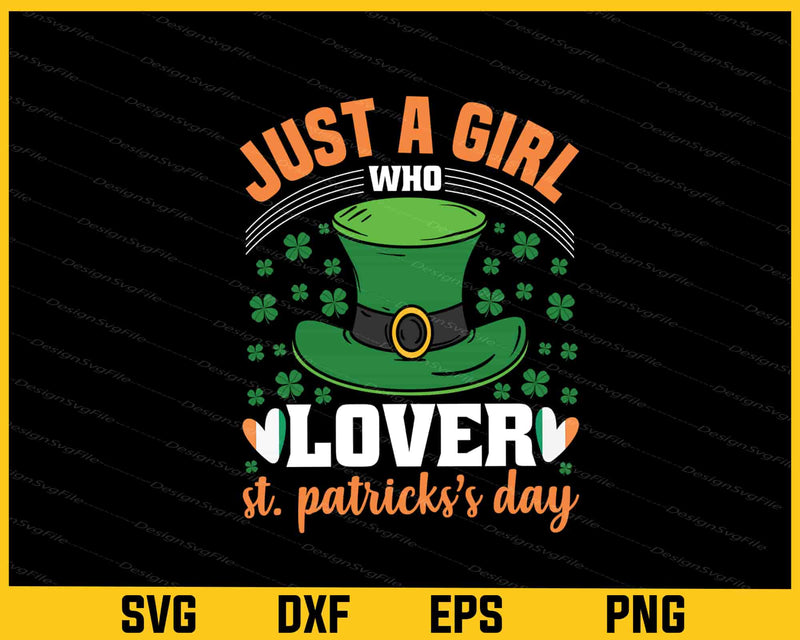 Just A Girl Who Lover St-patrick Day svg