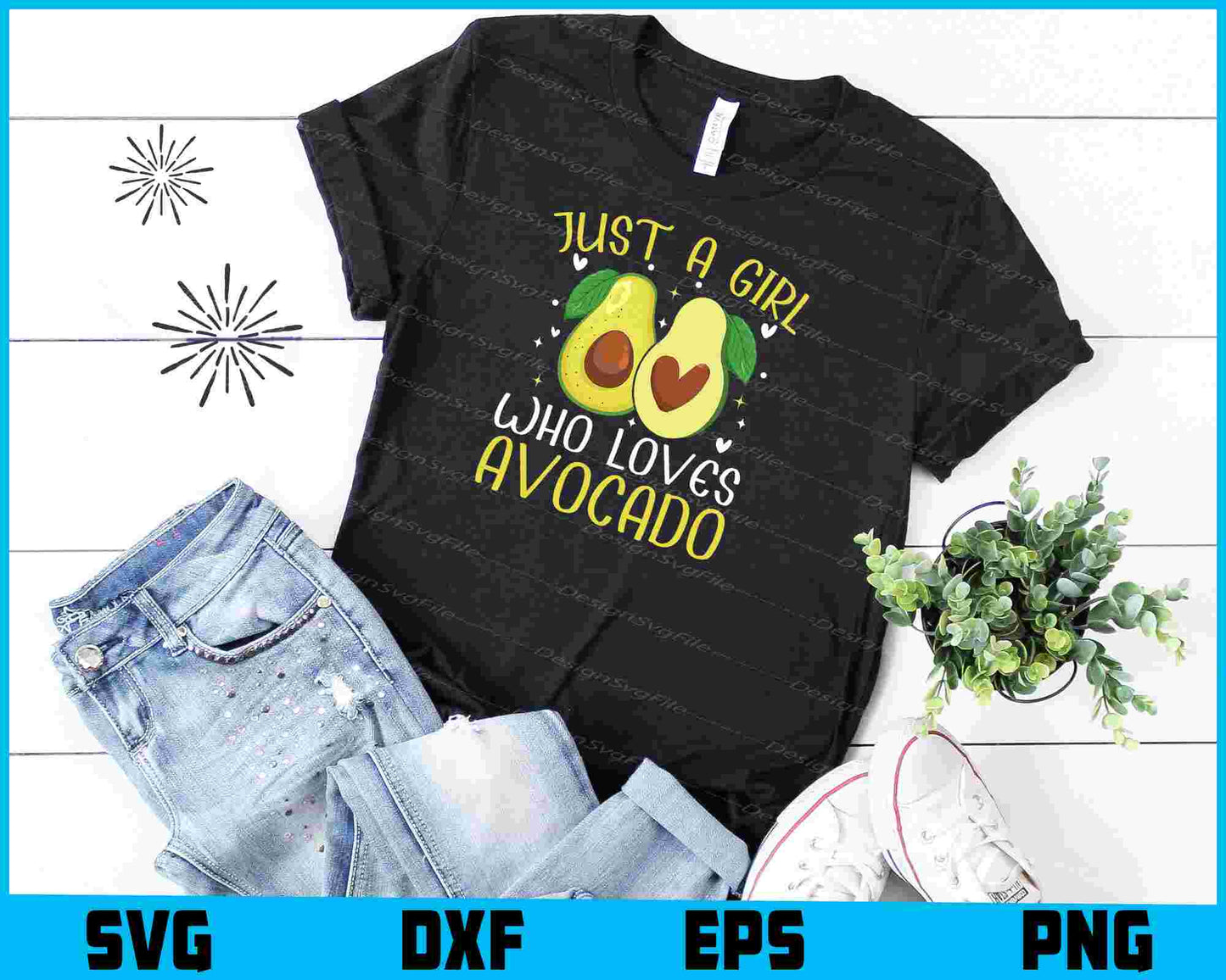 Just A Girl Who Loves Avocado SVG