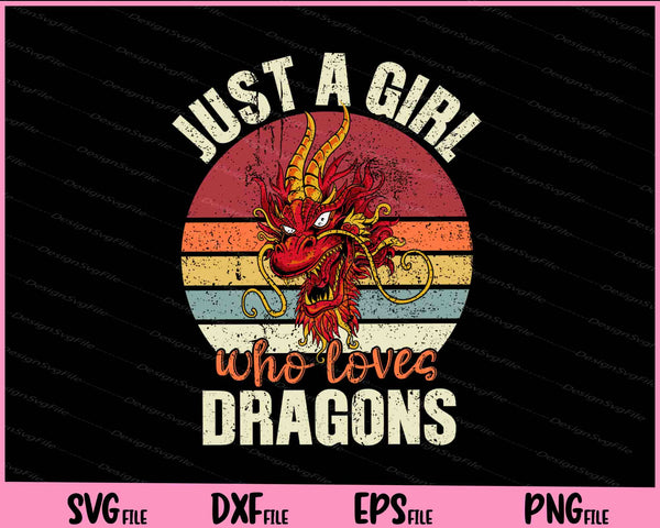 Just A Girl Who Loves Dragons svg