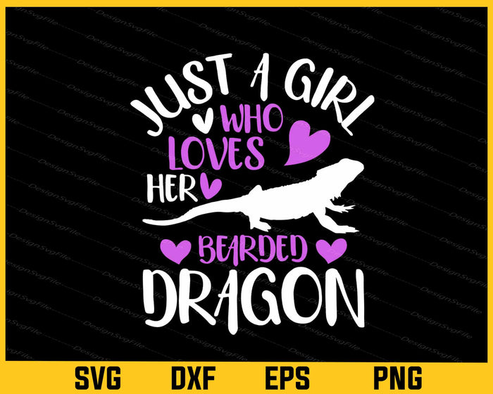 Set of six SVG designs featuring 'Just a Girl Who Loves' with various animals on a black background.