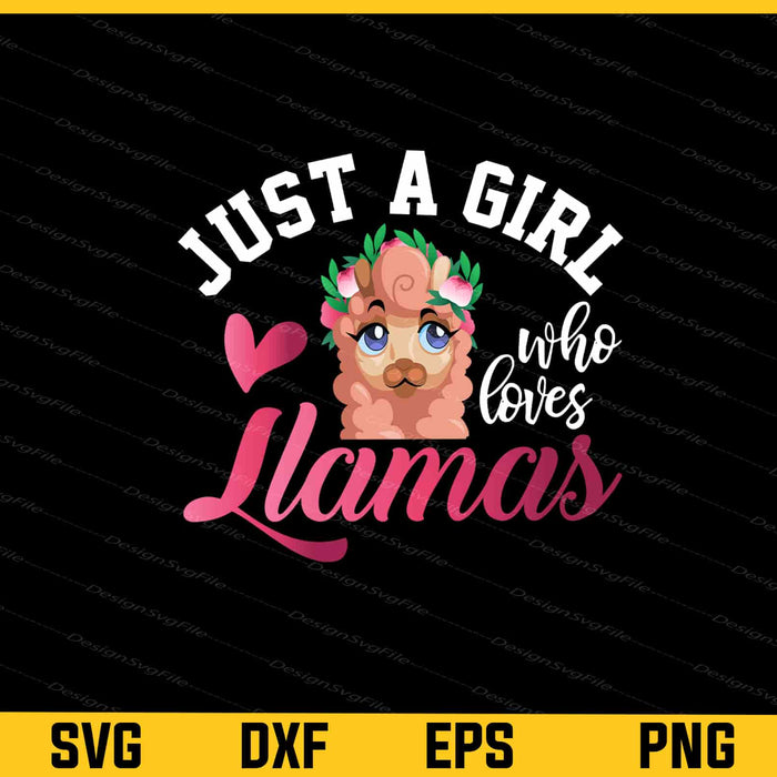 Just A Girl Who Loves Lama’s Svg Cutting Printable File  - Premium Cutting Files in SVG, PNG & EPS Formats - Premium SVG Cutting Files for Crafts