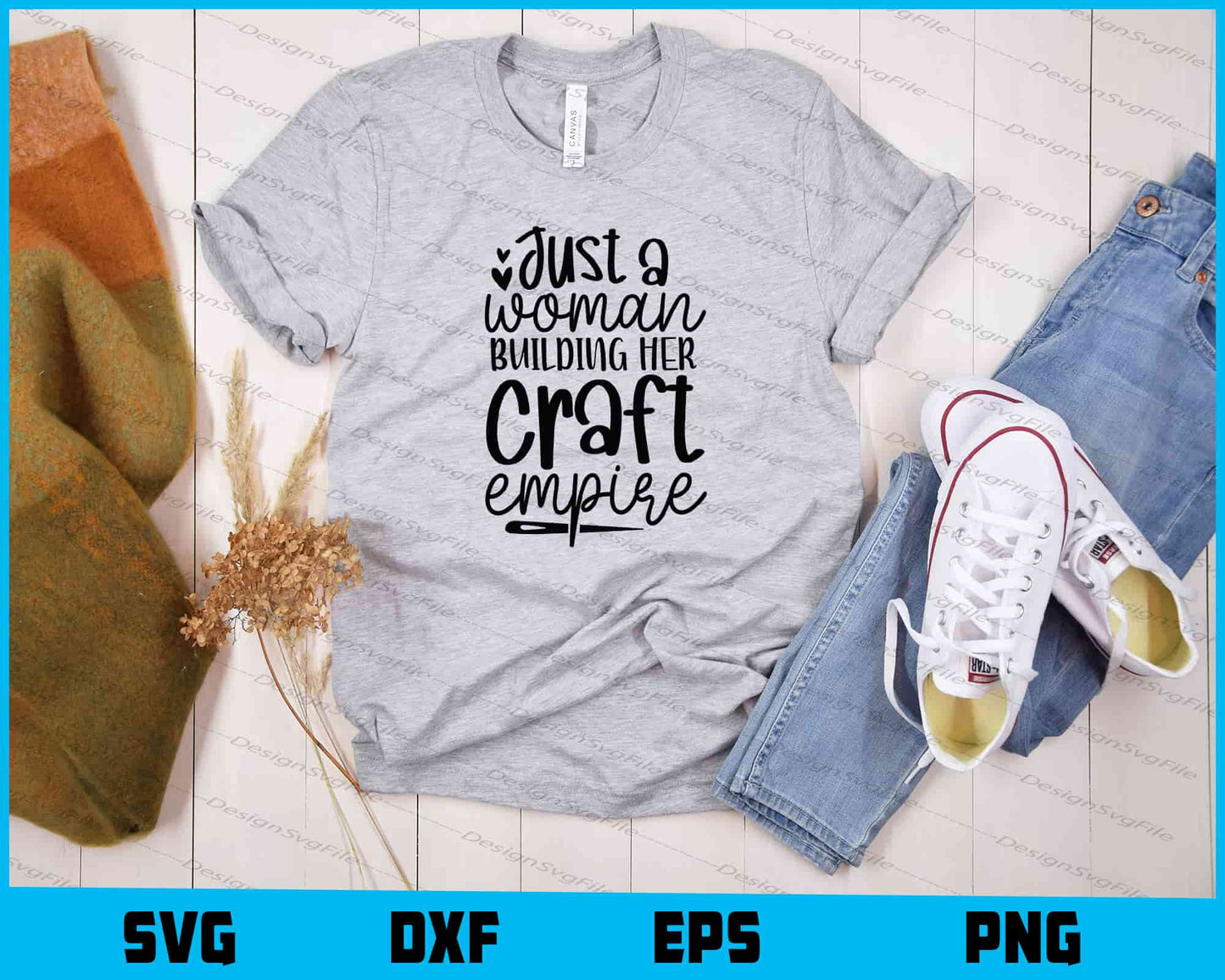 Just A Woman Building Her Craft Empire Svg Cutting Printable File  - Premium Cutting Files in SVG, PNG & EPS Formats - Premium SVG Cutting Files for Crafts