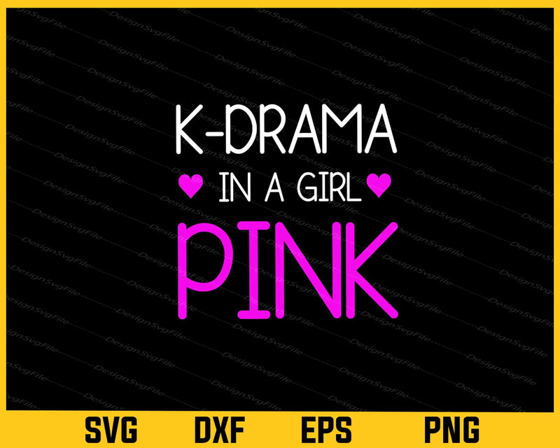 K-Drama in a girl pink svg