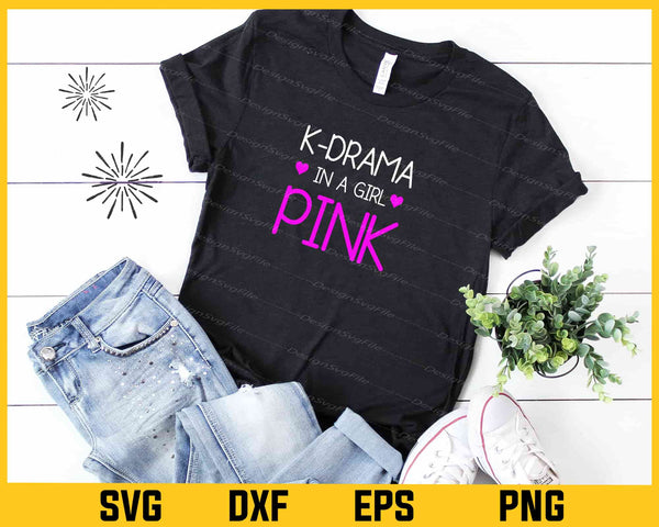 K-Drama in a girl pink t shirt