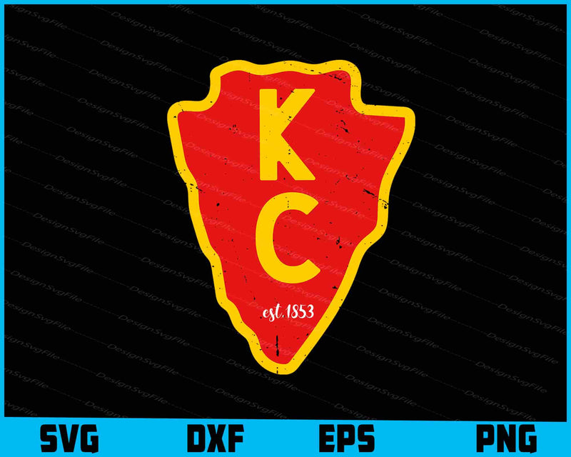 KC Red Kansas City Est 1853 SVG