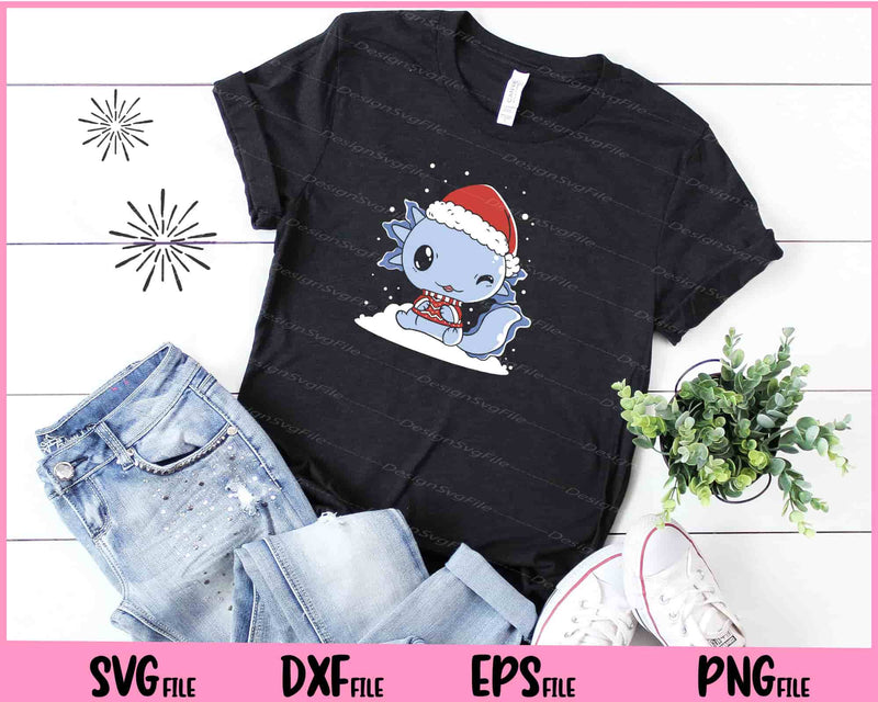 Kawaii Axolotl Christmas t shirt