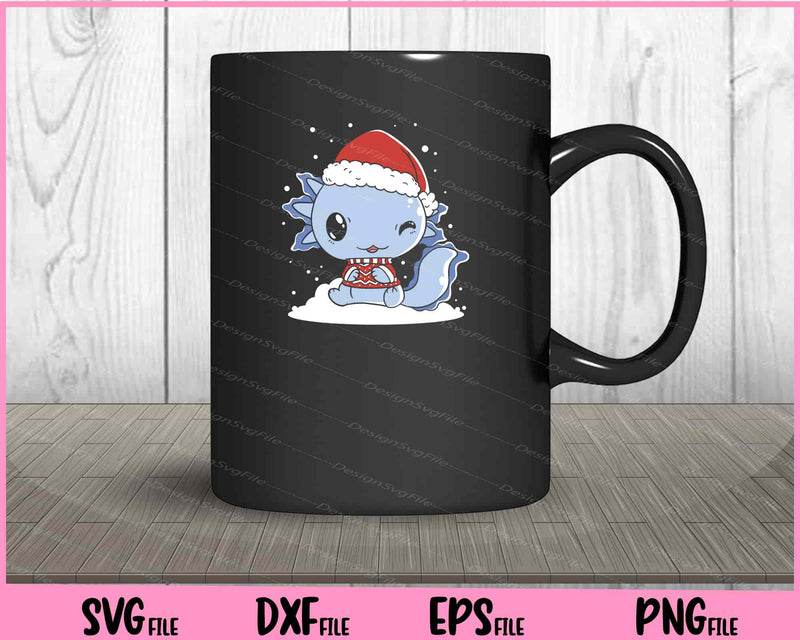 Kawaii Axolotl Christmas mug