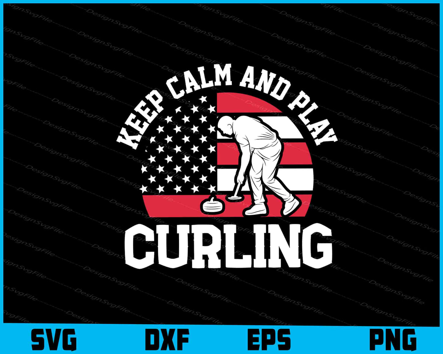 Keep Calm And Play Curling SVG