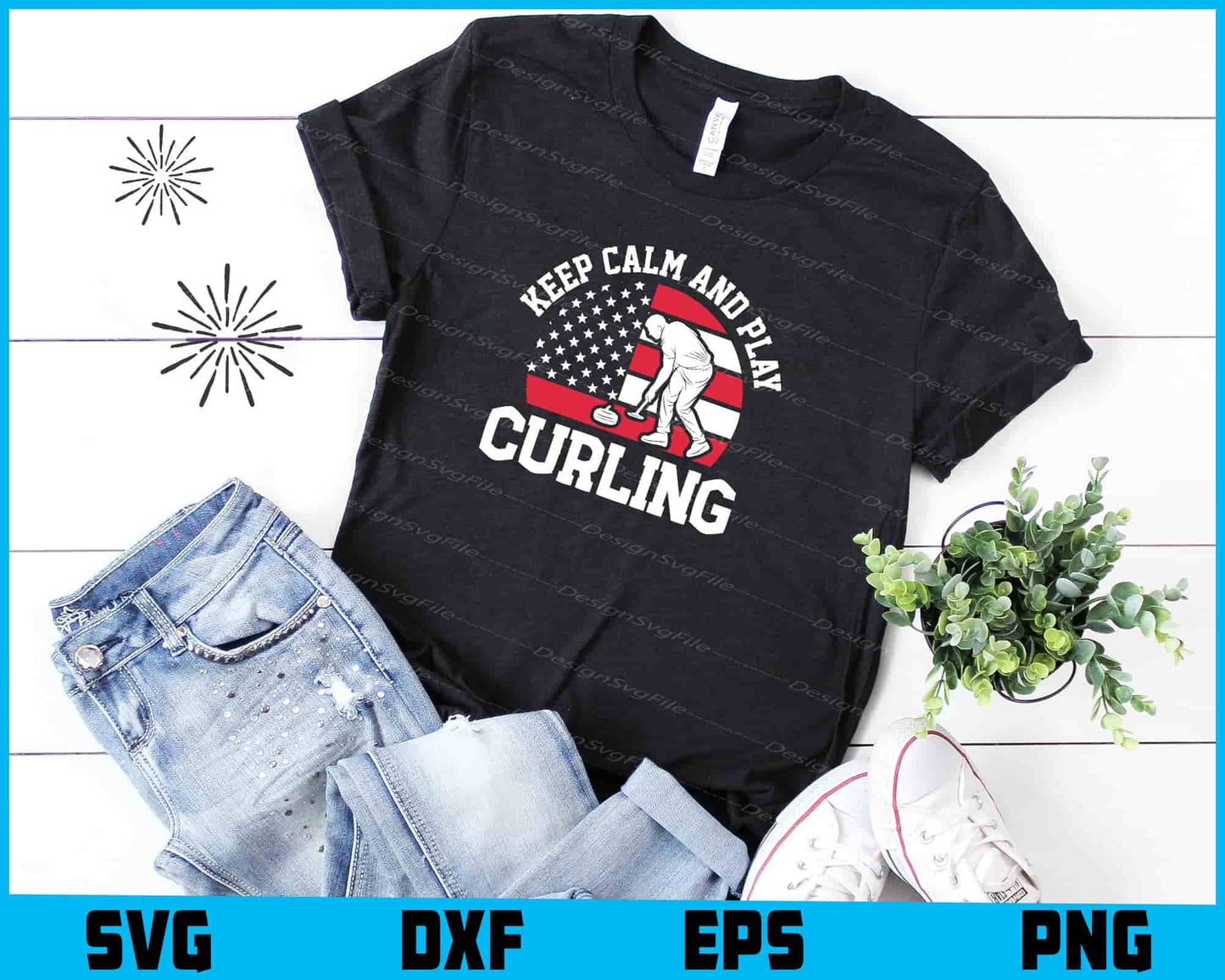 Keep Calm And Play Curling SVG