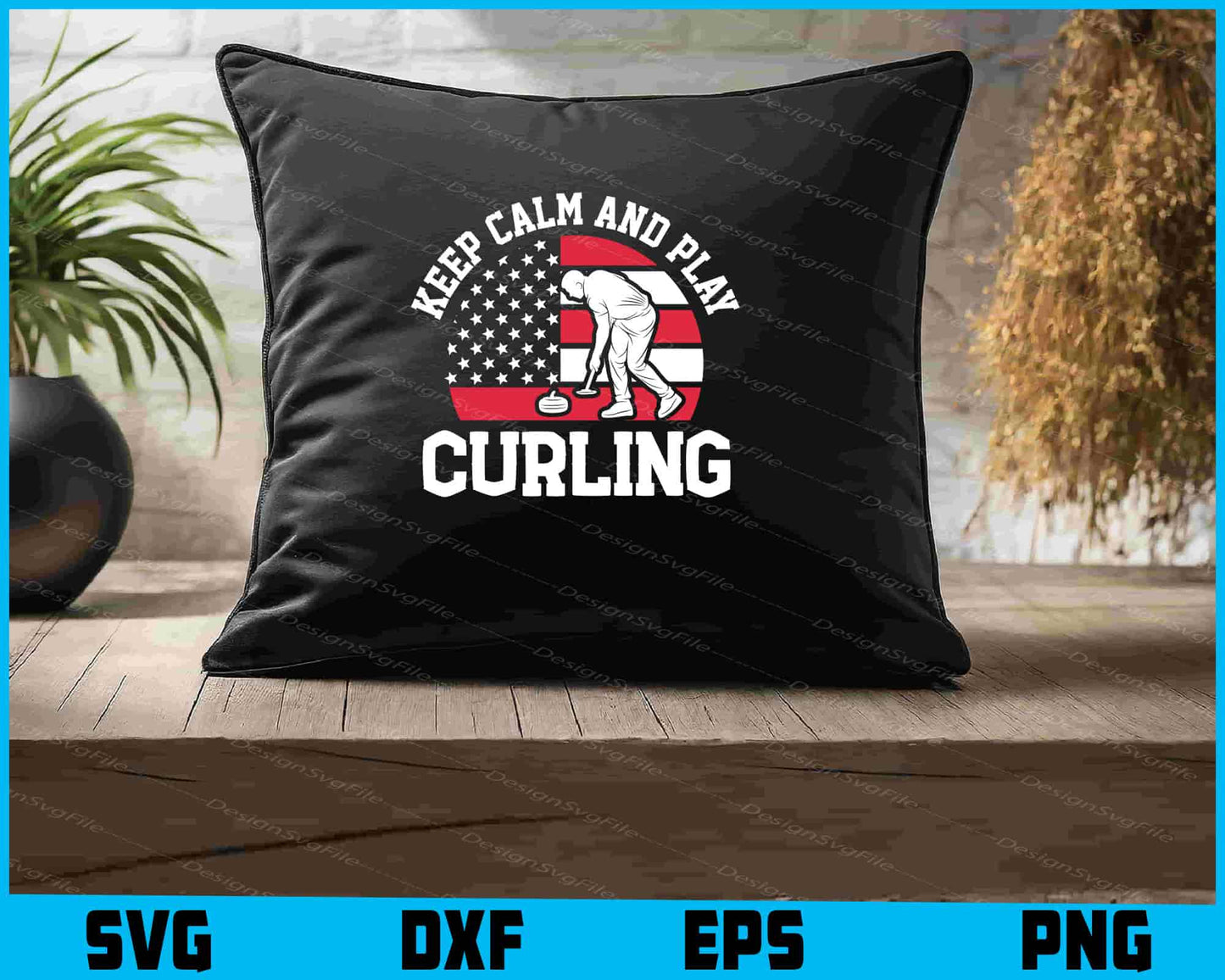 Keep Calm And Play Curling SVG