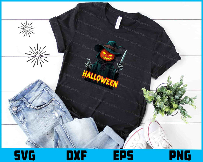Killer Pumpkin Head Halloween SVG