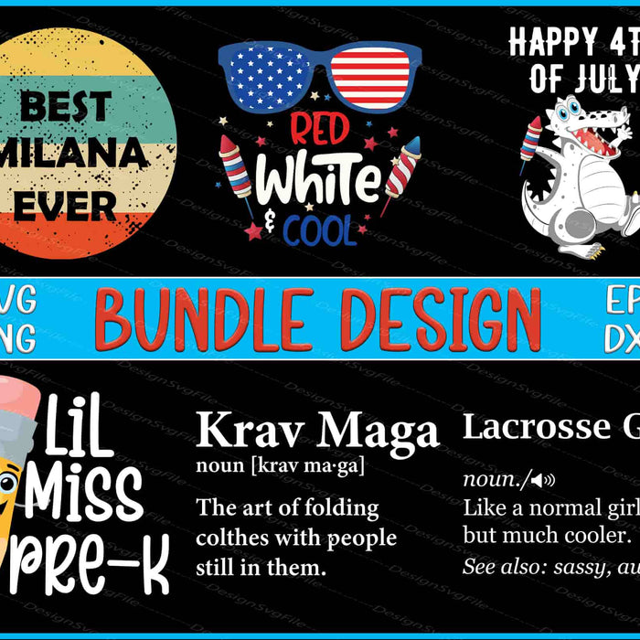 Kindergarten Bundle SVG, Dinosaur 4th Of July