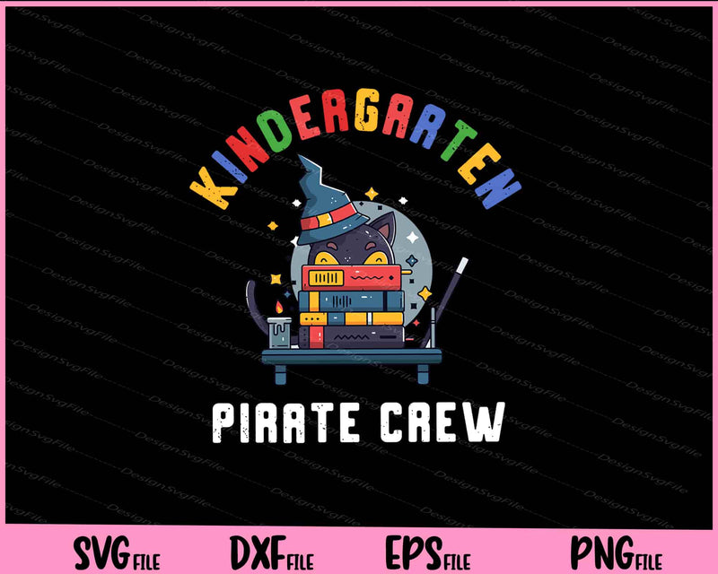 Kindergarten Pirate Crew Halloween School Party svg