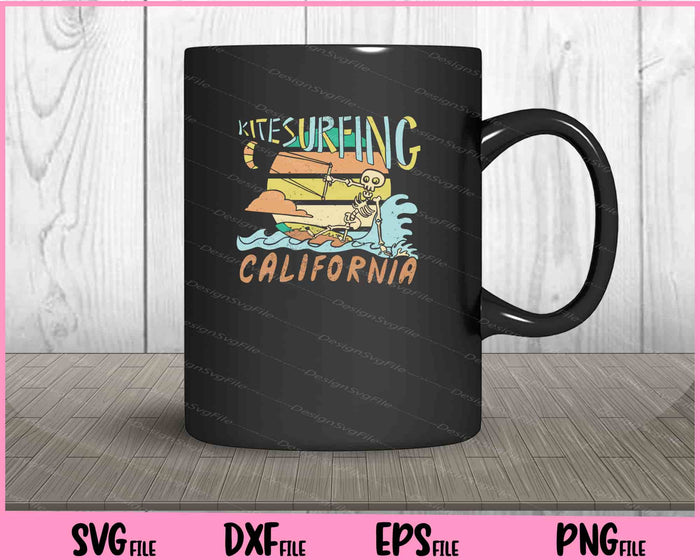 Kitesurfing California Skeleton Svg Cutting Printable Files  - Premium Cutting Files in SVG, PNG & EPS Formats - Premium SVG Cutting Files for Crafts