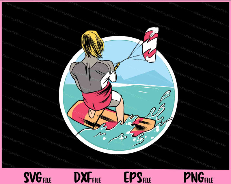 Kitesurfing Women Svg Cutting Printable Files  - Premium Cutting Files in SVG, PNG & EPS Formats - Premium SVG Cutting Files for Crafts